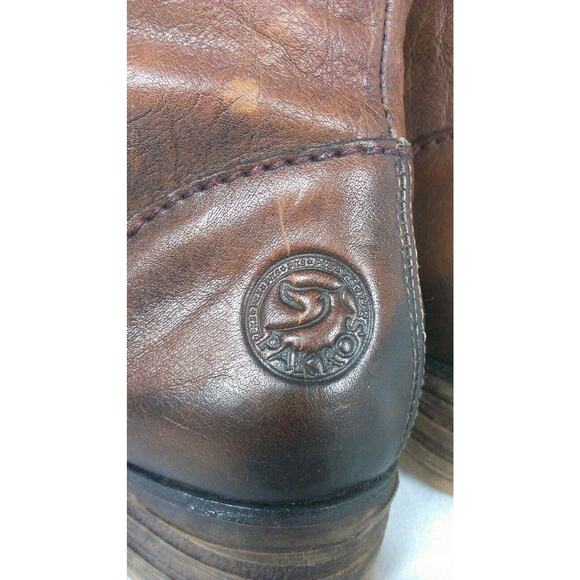 Pakros Distressed Leather Sherpa Trim Mukluk Boots Brown Sz EU 37 (US 7M) - Picture 7 of 9